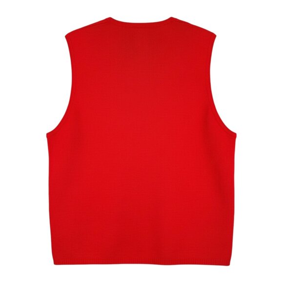 Vintage | M | Jessica | Beaded Knit Vest | Red | Cottagecore | Festive | Holiday - Picture 7 of 16